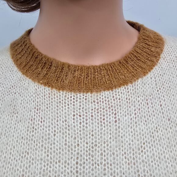 FRNCH Paris Sweater Mohair Blend Women M/ L Colorblock Ombre Stripe Crewneck - Picture 3 of 12